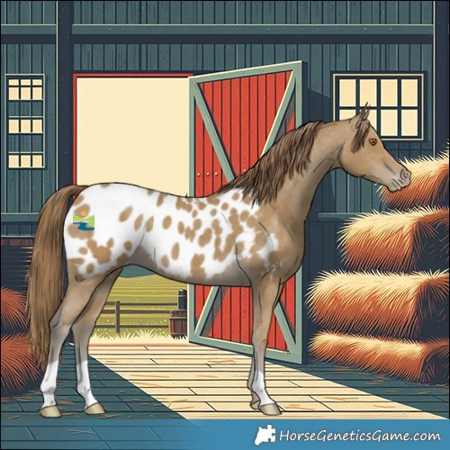 Horse Color:Classic Cream Champagne Appaloosa 