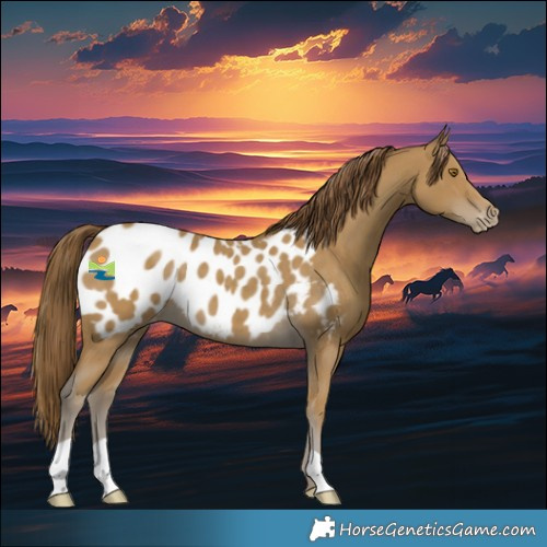 Horse Color:Classic Cream Champagne Appaloosa