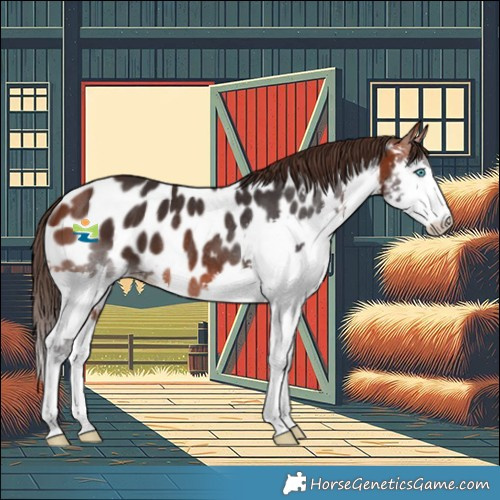 Horse Color:Bay Splash Appaloosa Rabicano 