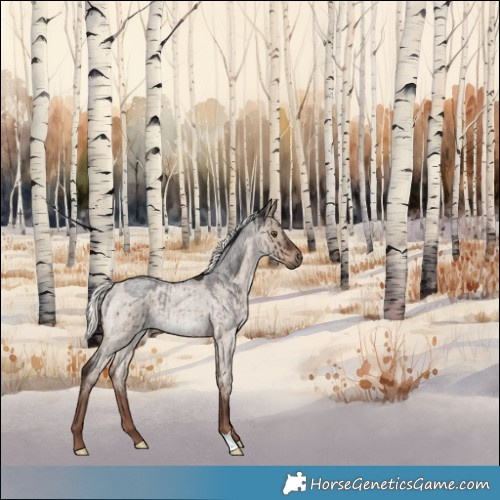 Horse Color:Liver Red Dun Roan Mushroom Rabicano Brindle 