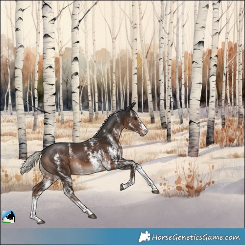 Horse Color:Liver Chestnut Mushroom Sabino Rabicano 