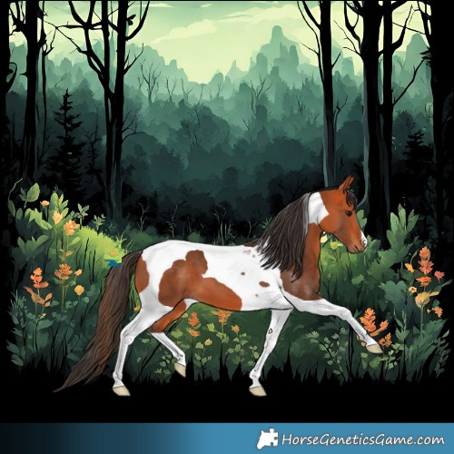 Horse Color:Bay Tobiano 