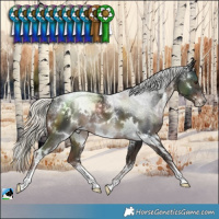 Horse Color:Powder White White Spotted Liver Chestnut Mushroom