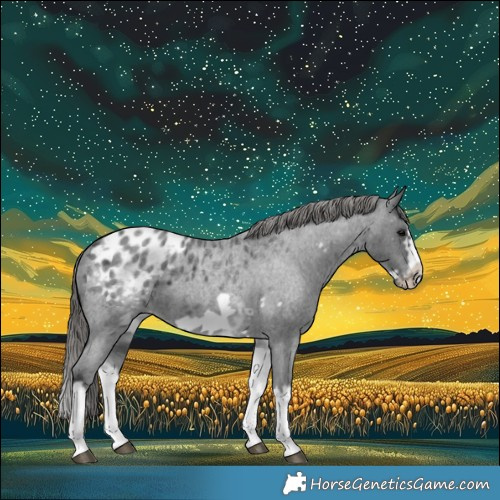 Horse Color:White Spotted Blue Roan Splash Frame Blanket 
