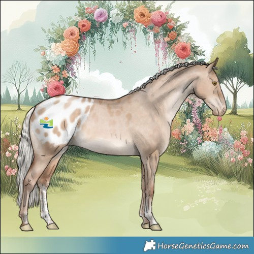 Horse Color:Silver Brown Pearl Dun Sabino Appaloosa Rabicano 