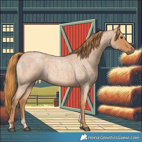 Horse Color:Powder White Red Roan 