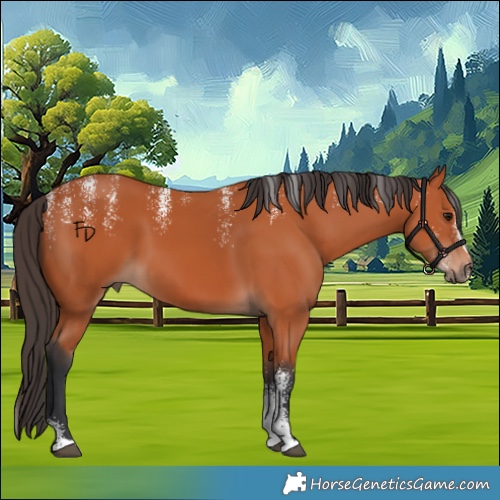 Horse Color:Powder White Bay 