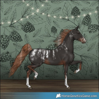 Horse Color:Powder White Liver Chestnut 