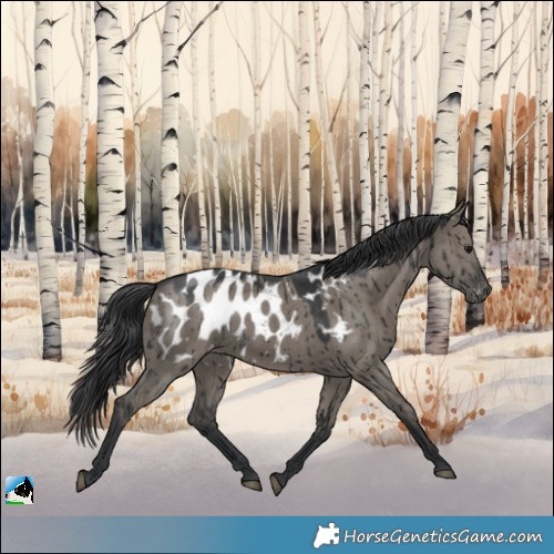 Horse Color:Grullo Appaloosa Rabicano Brindle 