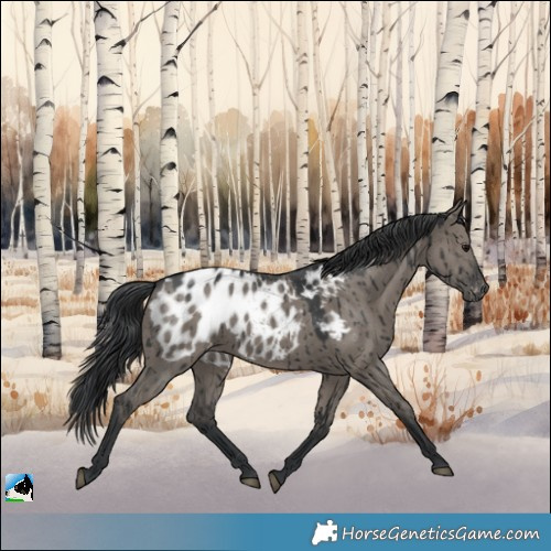 Horse Color:Grullo Blanket Rabicano Brindle