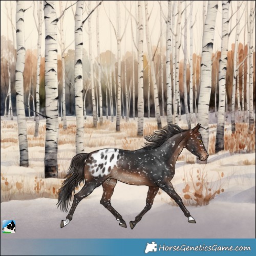 Horse Color:Brown Appaloosa Rabicano 
