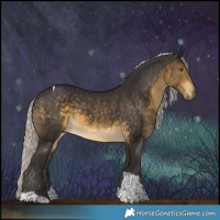 Horse Color:Silver Buckskin Tobiano 