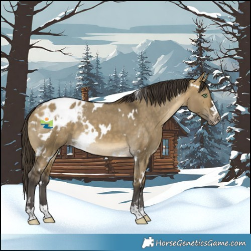 Horse Color:White Spotted Buckskin Dun Blanket 