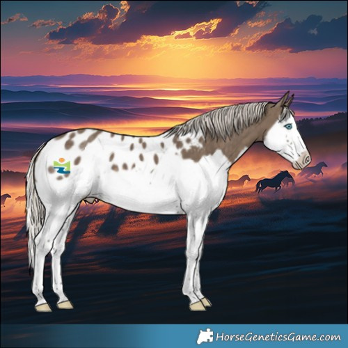 Horse Color:Silver Smoky Black Splash Frame Appaloosa