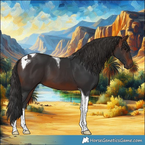 Horse Color:Brown Tobiano 
