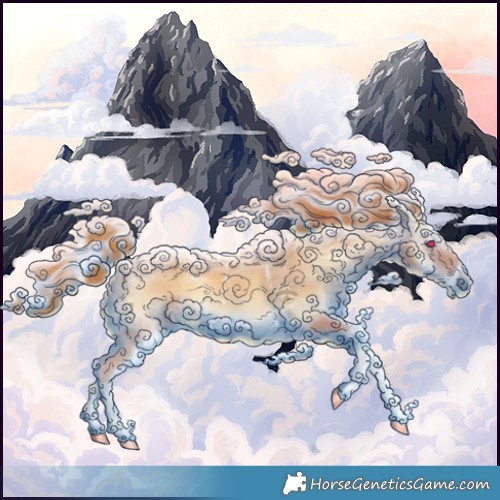 Horse Color:Powder White Red Onyx