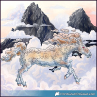 Horse Color:Powder White Red Onyx 