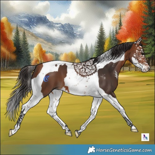 Horse Color:Bay Sabino Splash Tobiano 