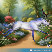 Horse Color:Gray Void Watercolor Brown Dun Tobiano 