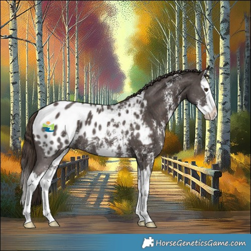 Horse Color:Liver Chestnut Sabino Splash Appaloosa 