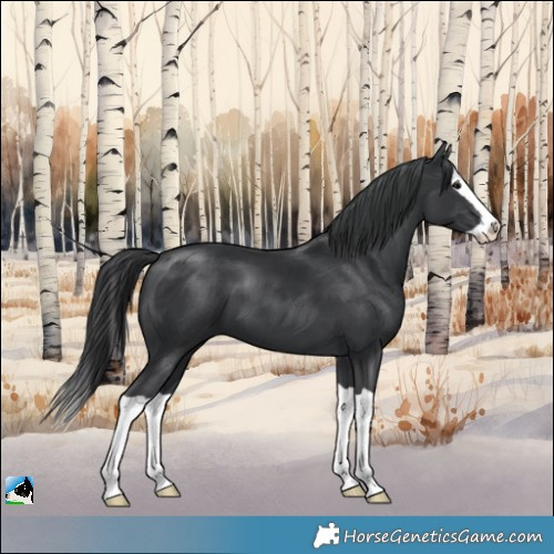 Horse Color:Black Splash