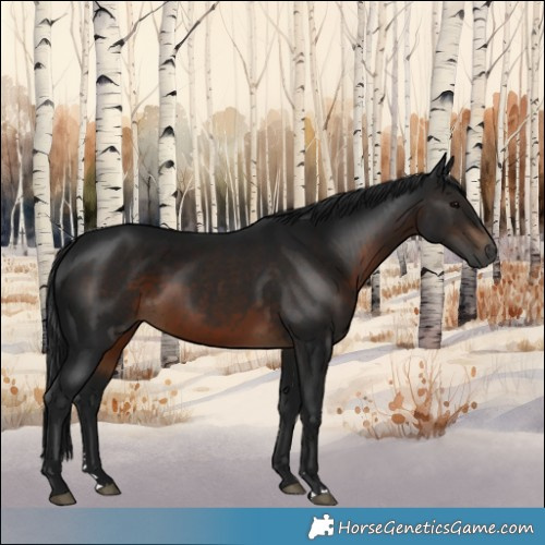 Horse Color:Gray Brown Rabicano 