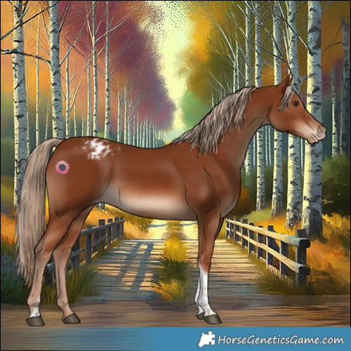 Horse Color:Chestnut Tobiano Appaloosa