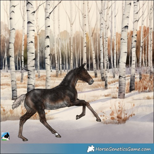 Horse Color:Liver Chestnut Ice Mushroom Rabicano