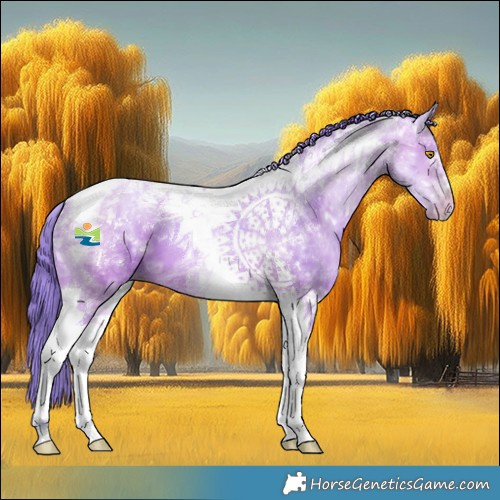 Horse Color:Watercolor Bay Ice Pearl Tobiano 
