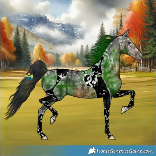 Horse Color:Plaid  Brown Ice Tobiano 