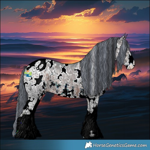 Horse Color:Painted White Spotted Brown Ice Sabino Appaloosa 