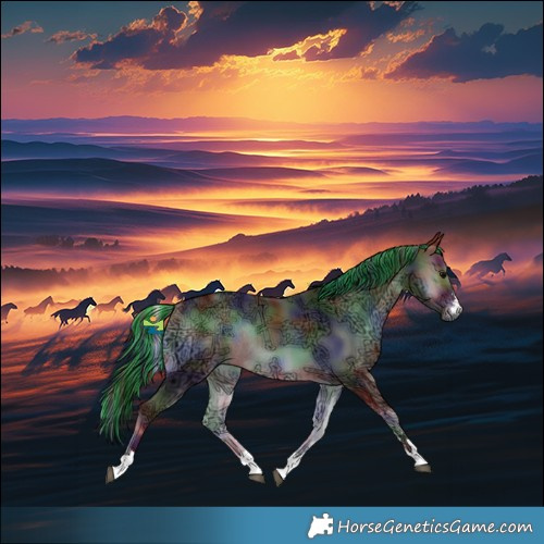 Horse Color:Painted Nacre Brown Ice Onyx Rabicano 