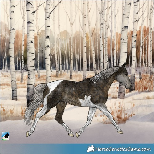 Horse Color:Silver Buckskin Ice Tobiano Rabicano