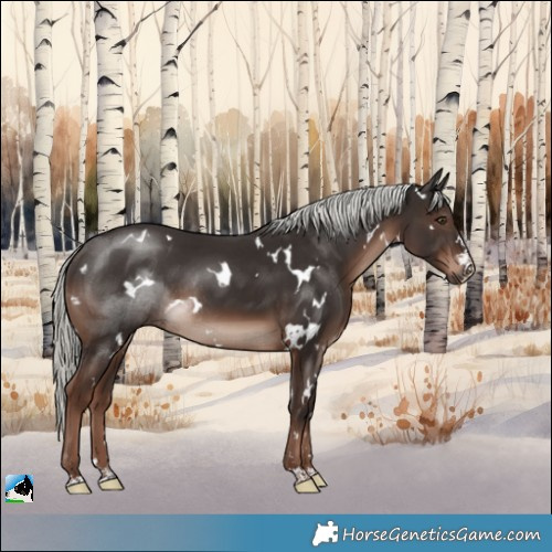 Horse Color:White Spotted Liver Chestnut Mushroom Rabicano 