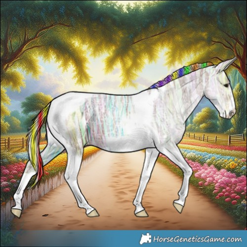 Horse Color:Painted Silver Brown Ice Tobiano Frame 