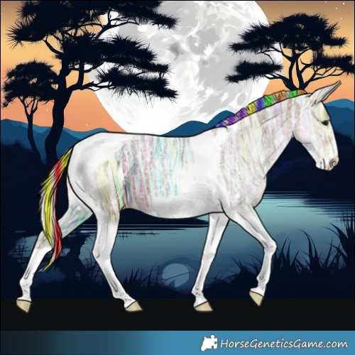 Horse Color:Painted Silver Brown Ice Tobiano Frame 