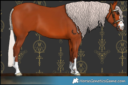 Horse Color:Chocolate Silver Bay 