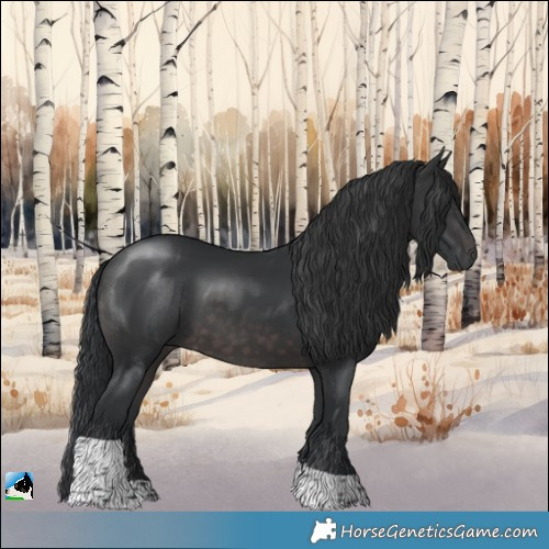 Horse Color:Platinum Brown Tobiano