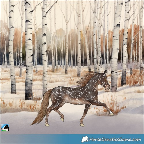 Horse Color:Liver Chestnut Snowflake VarnishRabicano