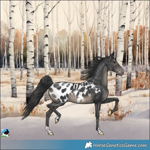 Horse Color:Black Appaloosa 