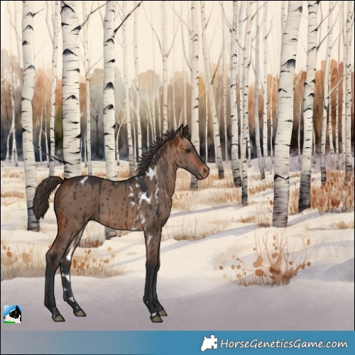 Horse Color:Bay Dun Skewed Appaloosa Brindle