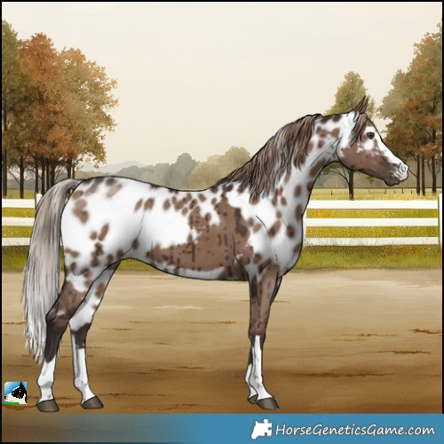 Horse Color:Liver Red Dun Skewed LP Spotted Brindle
