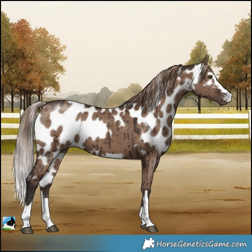 Horse Color:Liver Red Dun Skewed Appaloosa Brindle 