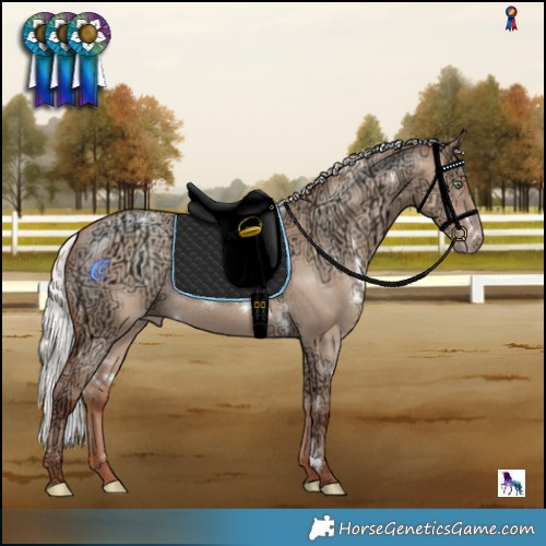 Horse Color:White Spotted Silver Amber Champagne Ice Dun Rabicano 
