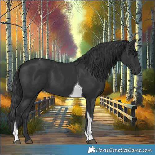 Horse Color:Black Tobiano