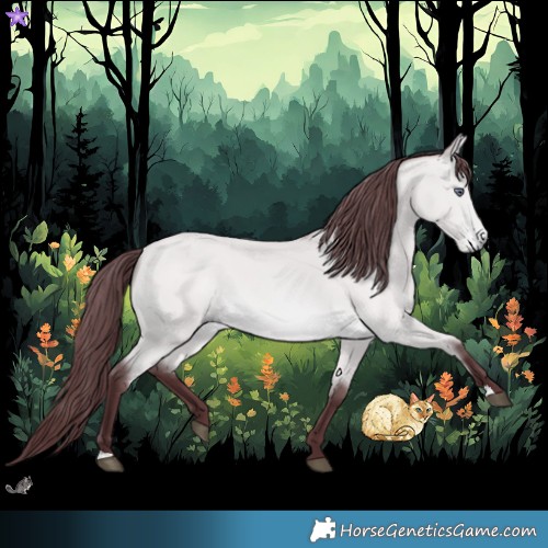 Horse Color:Chocolate Bay Chinchilla 