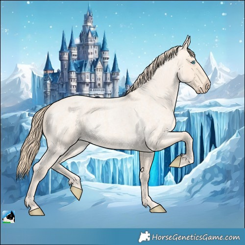 Horse Color:Chocolate Perlino Roan 