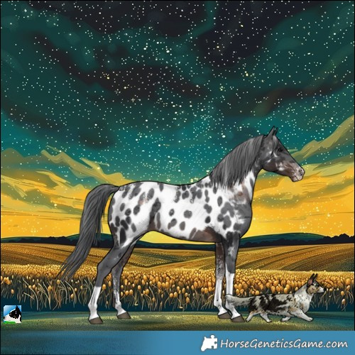 Horse Color:Powder White Brown Merle Tobiano Appaloosa