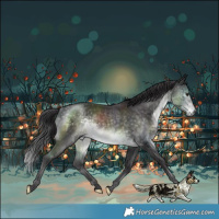 Horse Color:Platinum Buckskin Mushroom Rabicano