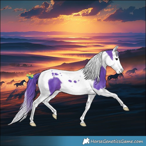 Horse Color:Watercolor Brown Splash Tobiano 